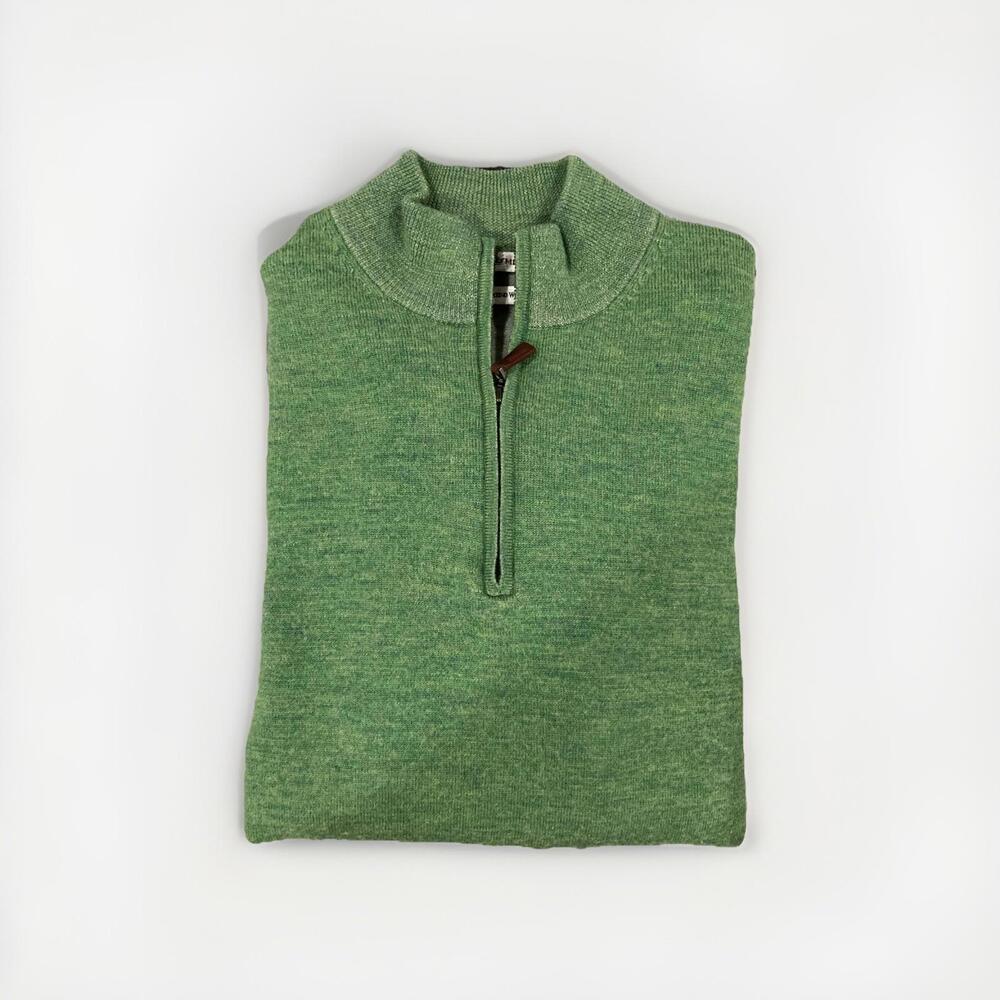PETER MILLAR GREEN 100% MERINO WOOL MENS SWEATER SIZE LARGE VGC!